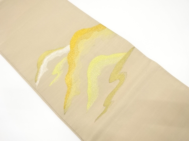 砂子綴れ　遠山模様織り出し袋帯